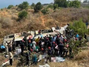 الجیریا میں بس کھائی میں جاگری، 25 افراد  ہلاک