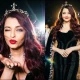 سیاہ مخملی لباس اور ہیروں کا تاج، ایشوریا رائے کی پیرس فیشن ویک انٹری وائرل