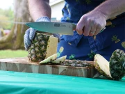 انناس کو کم وقت میں چھیلنے اور کاٹنے کا ریکارڈ