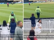 بابراعظم کی باؤنڈری لائن پر ننھی بچی سے ہاتھ ملانے کی ویڈیو وائرل