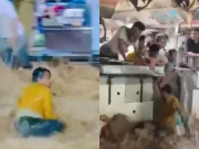 اجمیر میں خواجہ غریب نواز درگاہ آنے والا زائر سیلابی بارش میں بہہ گیا، ویڈیو وائرل