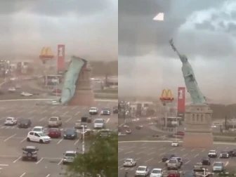 برازیل میں شدید آندھی سے اسٹیچو آف لبرٹی کا مجسمہ گر کر تباہ، ویڈیو وائرل