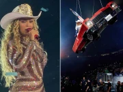 امریکی گلوکارہ کنسرٹ میں خوفناک حادثے سے بال بال بچ گئیں؛ ویڈیو وائرل 