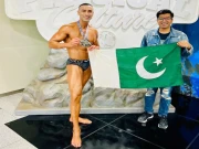 جمال سعود مسل مینیا یونیورس چیمپئن شپ میں پاکستان کا نام روشن کرنے کے بعد وطن واپس