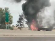 موٹر وے ایم ٹو پر مسافر کوسٹر میں آگ بھڑک اٹھی