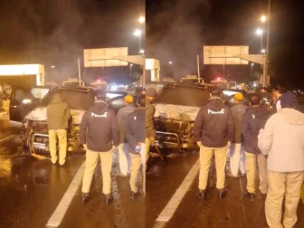 کراچی، سابق ایس ایس پی راؤ انوار کی گاڑی میں آگ بھڑک اٹھی، فیملی محفوظ رہی