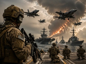 امریکی فوج نے ایشیا پیسیفک میں ایرانی آئل ٹینکر پر قبضے کرلیا؛ ویڈیو بھی جاری (اے آئی جنریٹڈ؛ تصوراتی تصویر)