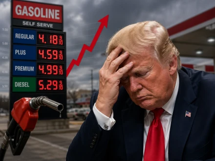 پیٹرول کی بڑھتی قیمتوں اور ذخائر میں کمی سے امریکیوں کے لیے مشکلات میں اضافہ (اے آئی سے بنوائی گئی تصوراتی تصویر)