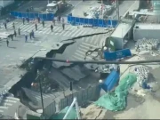 چین میں سڑک اچانک دھنسنے سے بڑا گڑھا بن گیا، خوفناک ویڈیو وائرل 
