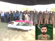 پسنی میں شہید ہونے والے پاک فوج کے میجر وجاہت وحید لاہور میں سپردخاک
