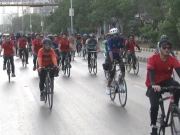 ورلڈ ہارٹ ڈے کے موقع پر کراچی میں سائیکل ریلی کا انعقاد