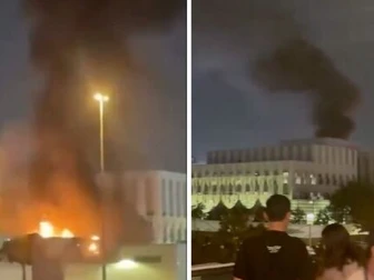 دبئی میں امریکی قونصل خانے پر ڈرون حملہ، آگ بھڑک اٹھی