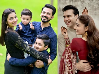 شوبز ستاروں کی فیملی فوٹوز کے ساتھ مداحوں کو عید کی مبارکباد