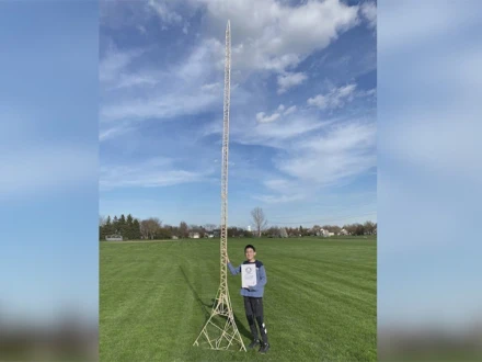 امریکا: ٹوتھ سے بنایا گیا ایفل ٹاور