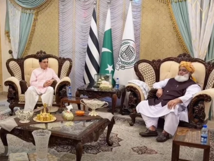 فضل الرحمان کی پی ٹی آئی قیادت سے ملاقات، چارٹر آف ڈیموکریسی کی تجویز پر اتفاق