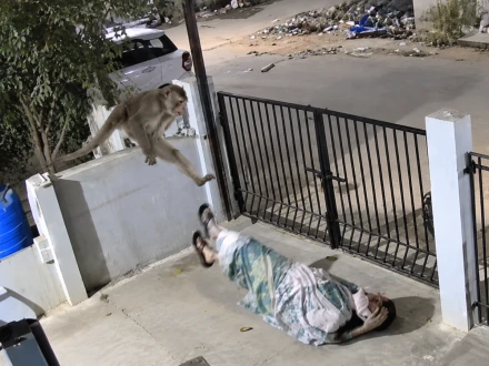 بھارت: 91 سالہ خاتون پر بندر کا اچانک حملہ، اگلے ہی روز چل بسیں