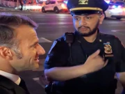 فلسطینی ریاست کو تسلیم کرنے والے فرانسیسی صدر کو پولیس نے روک لیا؛ پیدل سفر پر مجبور 