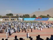 زیارت میں شہید پولیس اہلکاروں کی نماز جناز ایوب اسٹیڈیم میں ادا