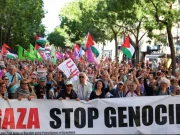 لندن کی سڑکوں پر فلسطین کے حق میں ہزاروں افراد کا احتجاج