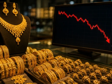 غیر یقینی جغرافیائی و معاشی حالات، سونے کی قیمت میں بڑی کمی ہوگئی