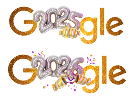 گوگل کی رنگارنگ ڈوڈل کے ساتھ نئے سال کی مبارکباد