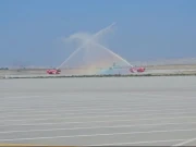 نیوگوادر انٹرنیشنل ائیرپورٹ کا افتتاح، پہلی پرواز کا واٹر سیلوٹ سے استقبال