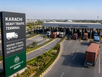 حکومت سندھ کا کراچی سے باہر ہیوی ٹریفک کے لیے جدید ٹرمینل بنانے کا فیصلہ