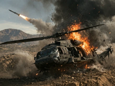 امریکی پائلٹ کو بچانے کی کوشش میں جہاز اور ہیلی کاپٹر تباہ