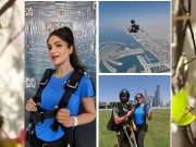 حمیرا کو اسکائی ڈائیونگ کا جنون تھا؛ 16 ہزار فٹ بلندی پر خطرناک اسٹنٹ کی ویڈیو 