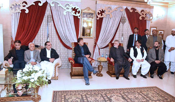 Imran Khan meet Per Pagara at Kangri House Karachi