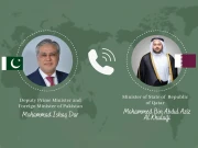 نائب وزیراعظم اسحاق ڈار اور قطری وزیر مملکت کے درمیان علاقائی صورتحال پر گفتگو