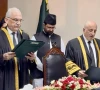 جسٹس حسن اظہر رضوی نے قائم مقام چیف جسٹس وفاقی آئینی عدالت کا حلف اٹھا لیا