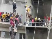 کراچی؛ آتشزدہ فیکٹری سے خواتین و مرد ملازمین کے خطرناک طریقے سے نکلنے کی ویڈیو سامنے آ گئی