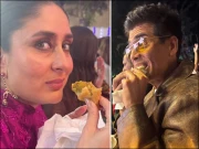 کرن جوہر اور کرینہ کی سموسے کھانے پر دلچسپ نوک جھونک، ویڈیو وائرل