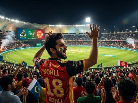 پی ایس ایل کوالیفائر: بابر کی موجودگی میں کوہلی کا مداح توجہ کا مرکز بن گیا