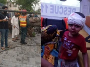 لاہور میں آندھی کے دوران بل بورڈ گر گیا، موٹرسائیکل سوار جاں بحق، اہلیہ اور کمسن بچہ زخمی
