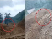 بھارت میں مٹی کا تودا موٹر سائیکل سوار کو بہا لے گیا؛ ہولناک ویڈیو وائرل