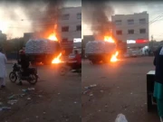 کراچی، لانڈھی کے قریب مال بردار ٹرکوں کو نامعلوم افراد نے آگ لگا دی