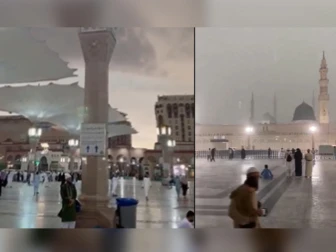 مدینہ منورہ میں دوسرے دن بھی موسلادھار بارشیں، صحرائی وادیاں سیلابی ریلوں سے بھر گئیں