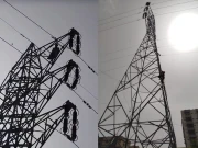 کراچی؛ ایک شخص بجلی کے ہائی ٹینشن پول پر چڑھ گیا