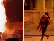 شہری نے جان پر کھیل کر آگ میں گھری بچی کو بچالیا