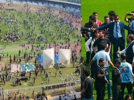 کولکتہ: بدنظمی اور ہنگامہ آرائی، میسی اپنے مداحوں سے ملے بغیر ہی واپس روانہ