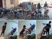 موٹر سائیکل چھیننے والے میاں بیوی کے بعد بائیک لفٹنگ میں ملوث ماں بیٹا سمیت 6 ملزمان گرفتار