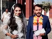 ولیمہ بعد میں! پہلے میچ، دلہن کی خواہش پوری ہوگئی