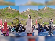 دیوارچین پر پاک چین فیشن شو توجہ کا مرکز بن گیا