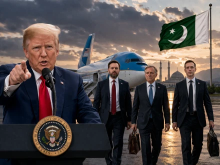 امریکی صدر کا جے ڈی وینس، اسٹیو وٹکوف اور جیرڈ کشنر کو پاکستان بھیجنے کا فیصلہ (اے آئی، تصوراتی تصویر)