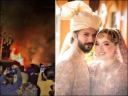 ربیکا خان کی بارات میں حادثہ، گاڑی کو آگ لگ گئی