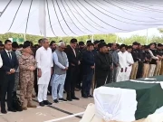 کراچی دہشت گرد حملے میں شہید رینجرز جوانوں کی نمازِ جنازہ ادا