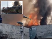میٹرو بس میں اسٹیشن کے قریب اچانک خوفناک آگ بھڑک اٹھی،  سروس معطل