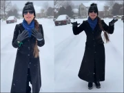 برف میں گنگناتی ریما خان تنقید کی زد میں، ویڈیو وائرل